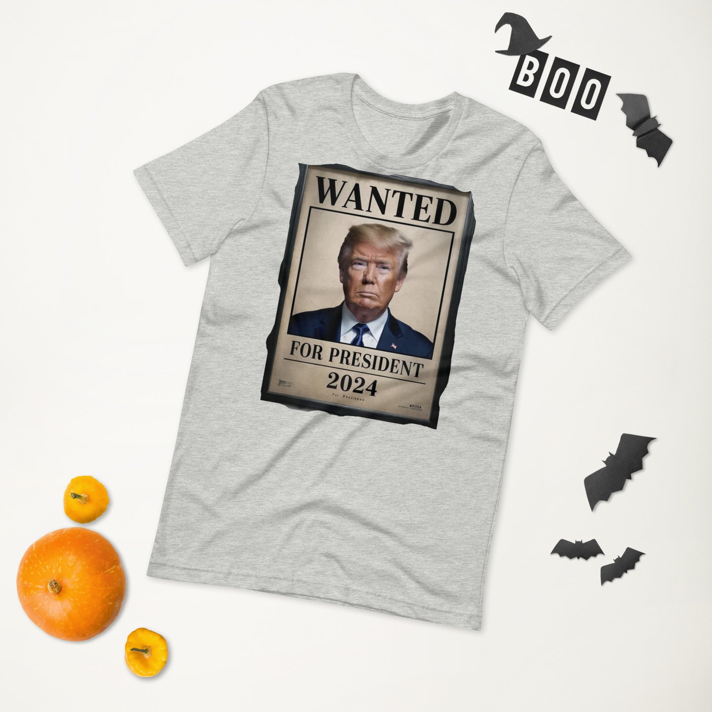 Wanted Donald Trump for President 2024 Unisex T-shirt in select colors