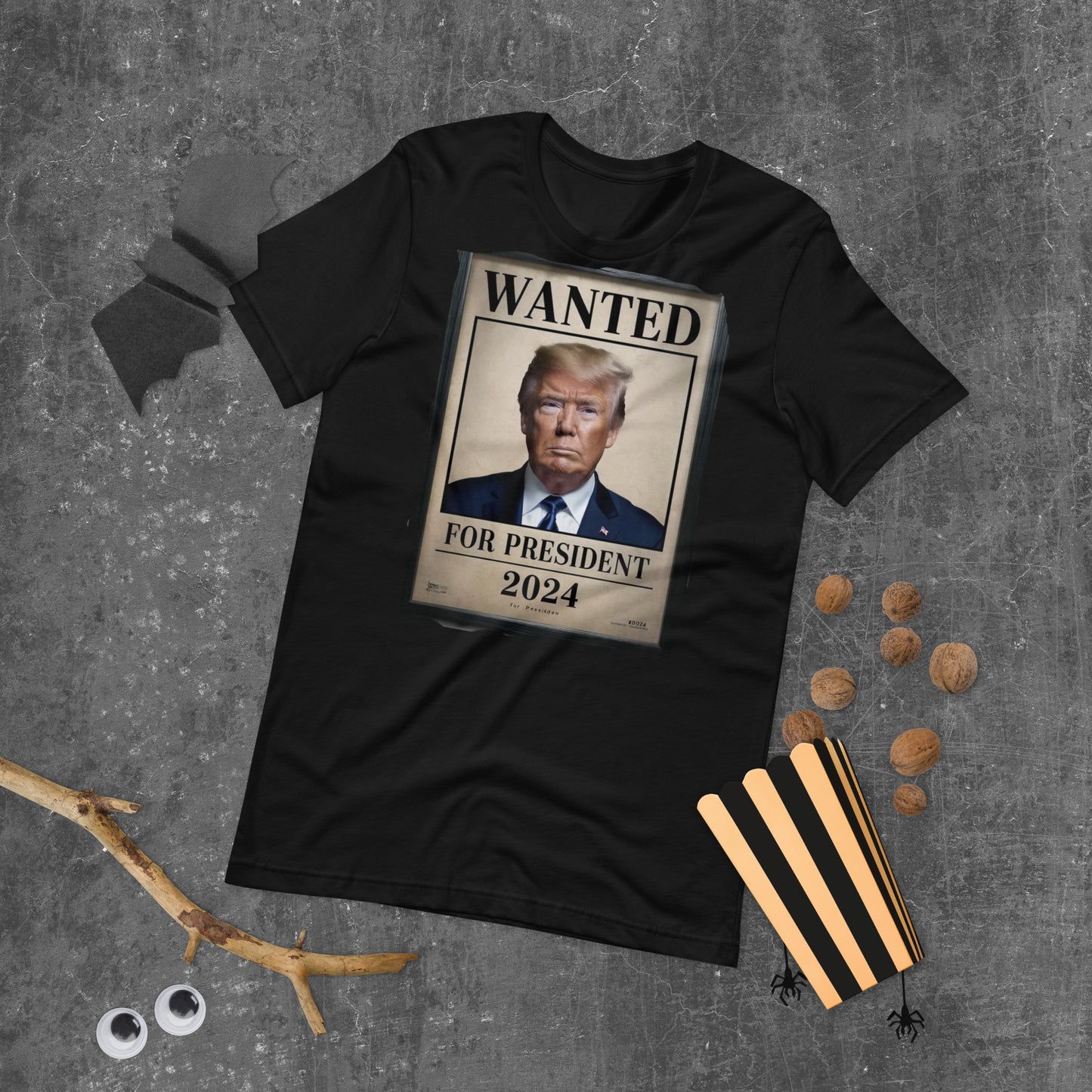 Wanted Donald Trump for President 2024 Unisex T-shirt in select colors