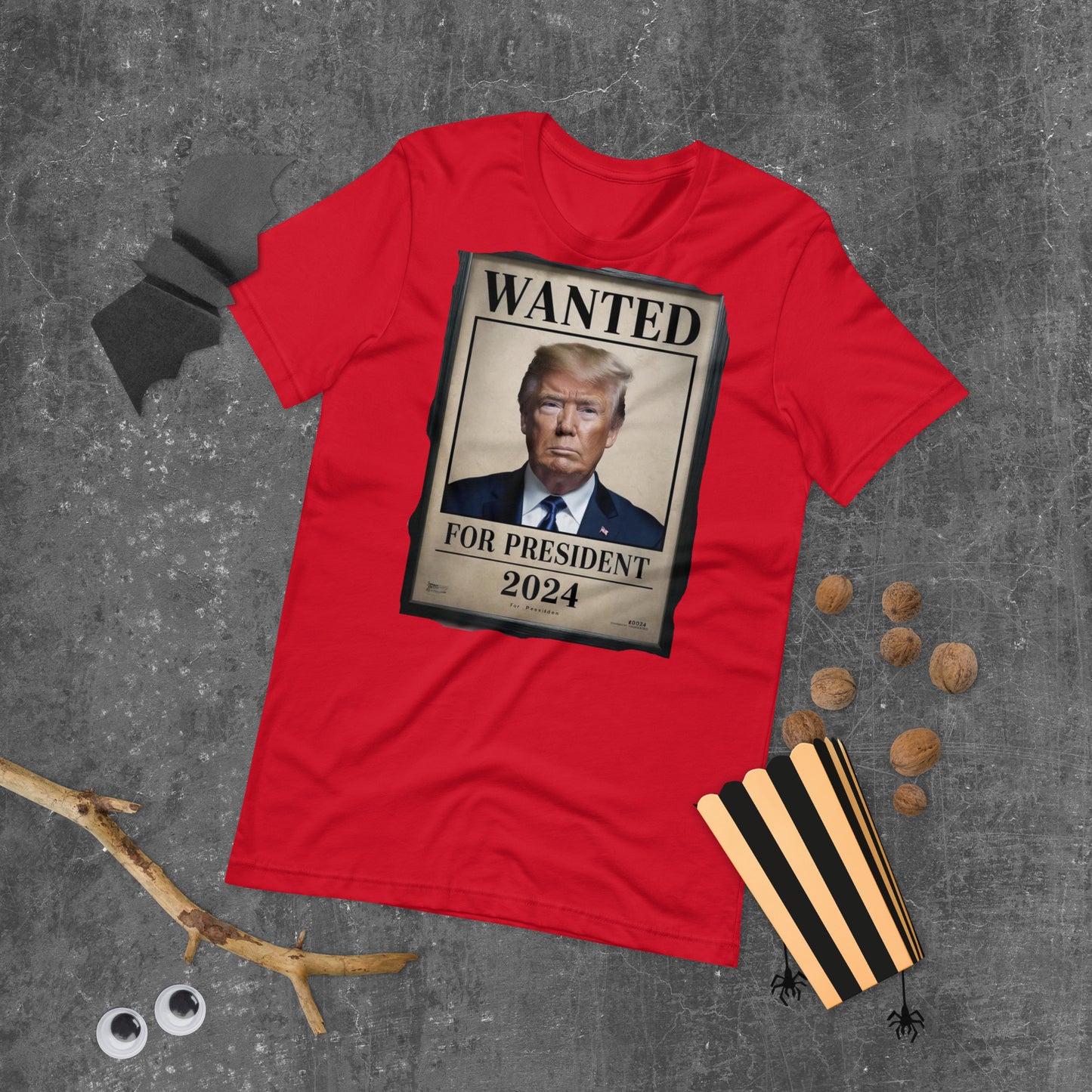 Wanted Donald Trump for President 2024 Unisex T-shirt in select colors