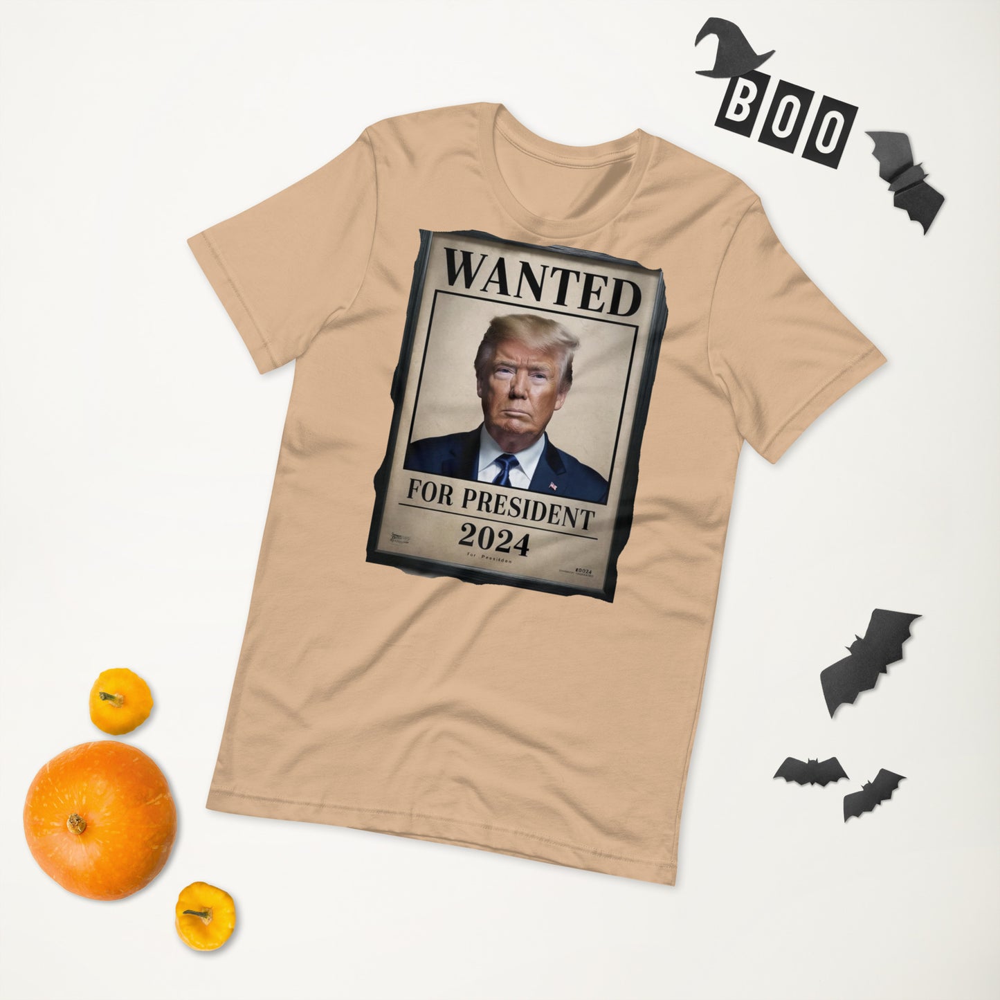 Wanted Donald Trump for President 2024 Unisex T-shirt in select colors