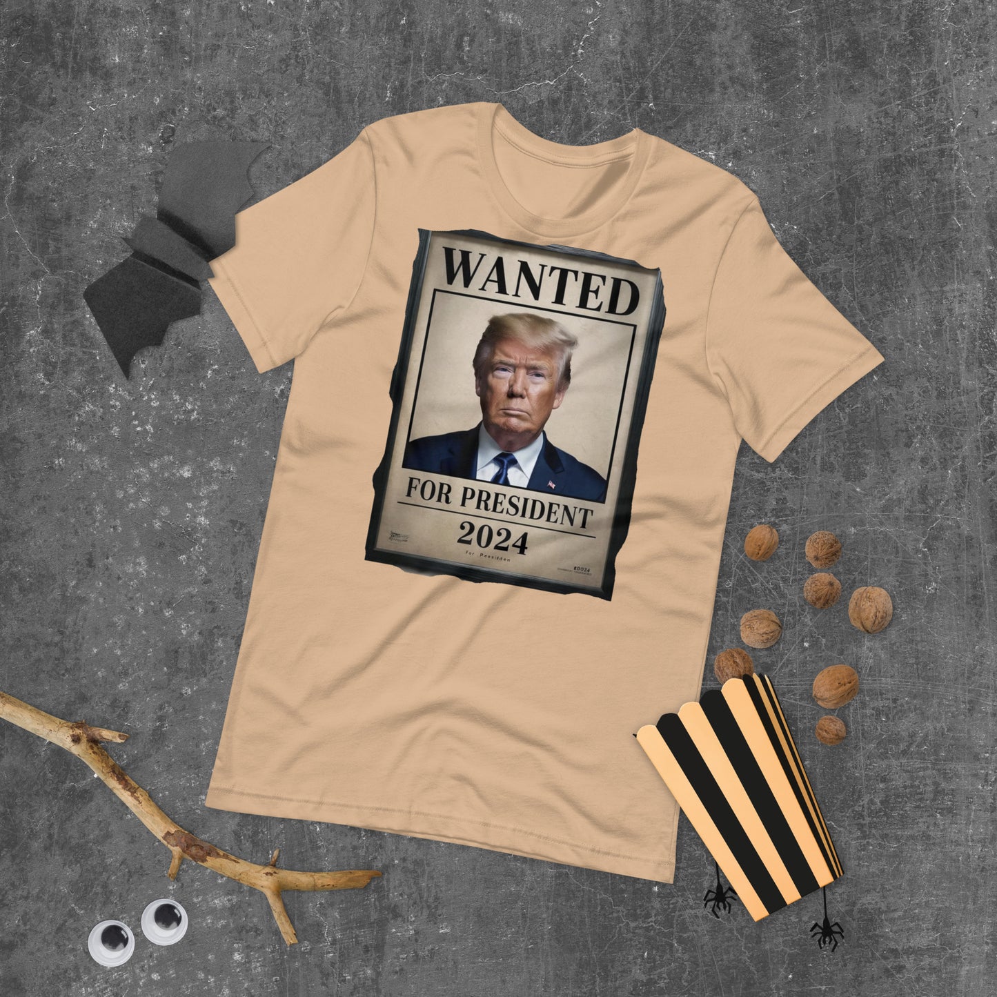 Wanted Donald Trump for President 2024 Unisex T-shirt in select colors