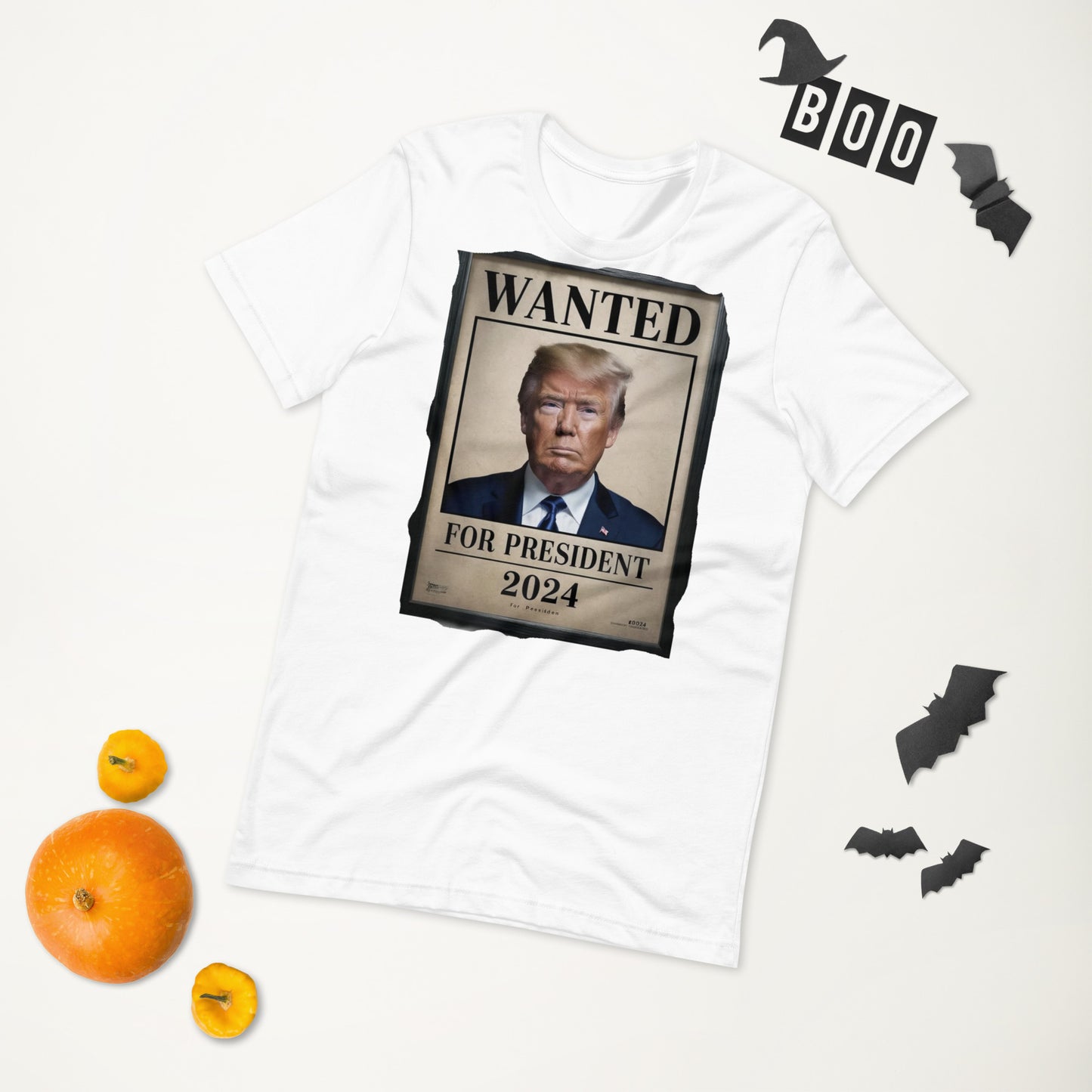 Wanted Donald Trump for President 2024 Unisex T-shirt in select colors