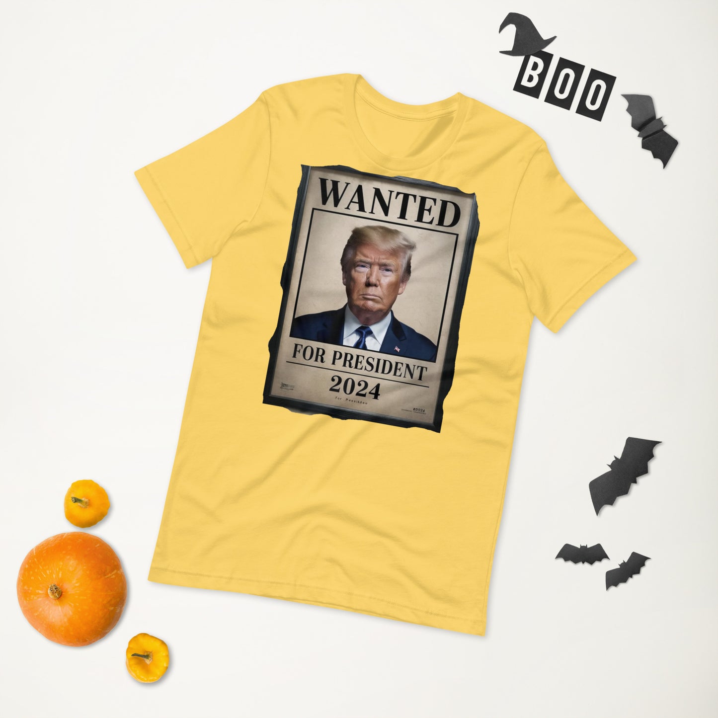 Wanted Donald Trump for President 2024 Unisex T-shirt in select colors